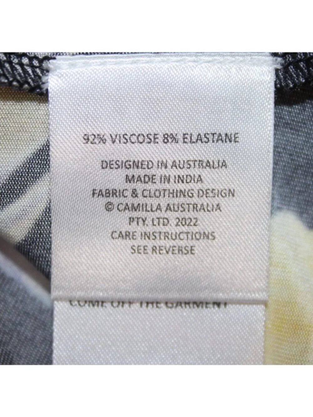 Camilla Top Sz S Black Yellow Multi Colored Floral Sleeveless Viscose Elastane - Picture 6 of 9